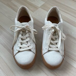 White canvas sneakers